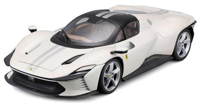 1:18th Signature Series Ferrari Daytona SP3 White wGrey Stripes