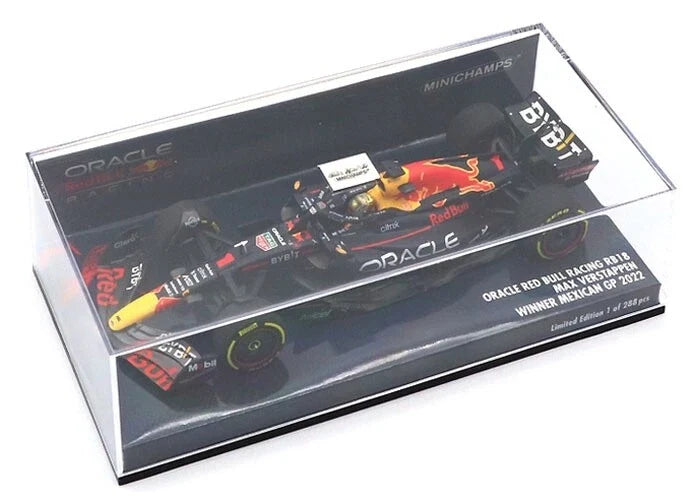 1:43rd Oracle Red Bull Racing RB18 Max Verstappen Mexican GP Win 2022