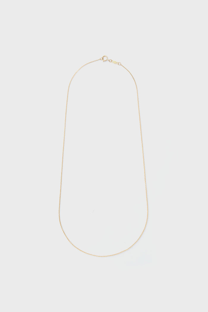 The Tuckernuck Fine Jewelry 14k gold rope chain necklace features a thin design and a small round clasp, ideal for those who appreciate luxury jewelry.