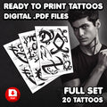 Alec Lightwood - Shadowhunters | READY TO PRINT .PDF TATTOOS | FULL SET - AlunaCreates