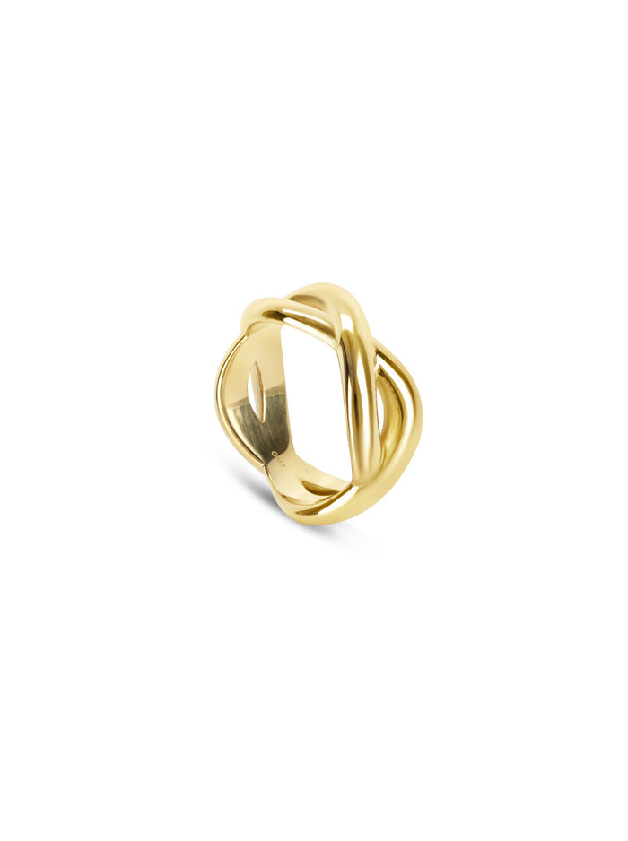 Anel One Infinity Crossed Gold - OJIFR01G