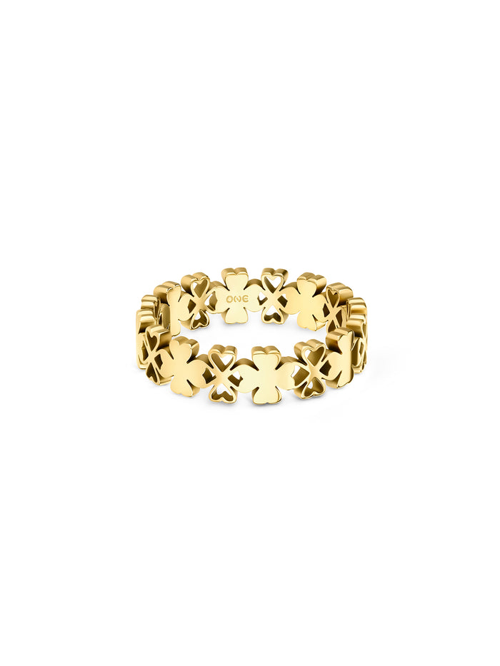 Anel One Lucky Flower Gold