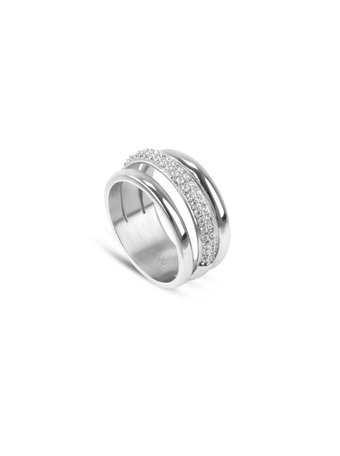 Anel One Silver Frost Crystal - OJSFR02S