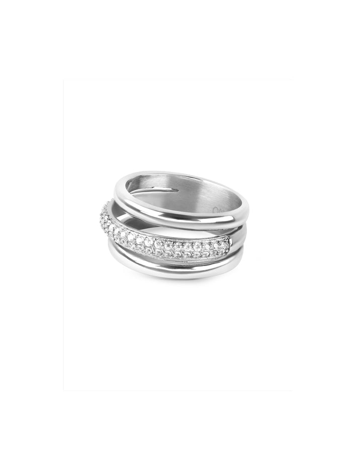 Anel One Silver Frost Crystal - OJSFR02S