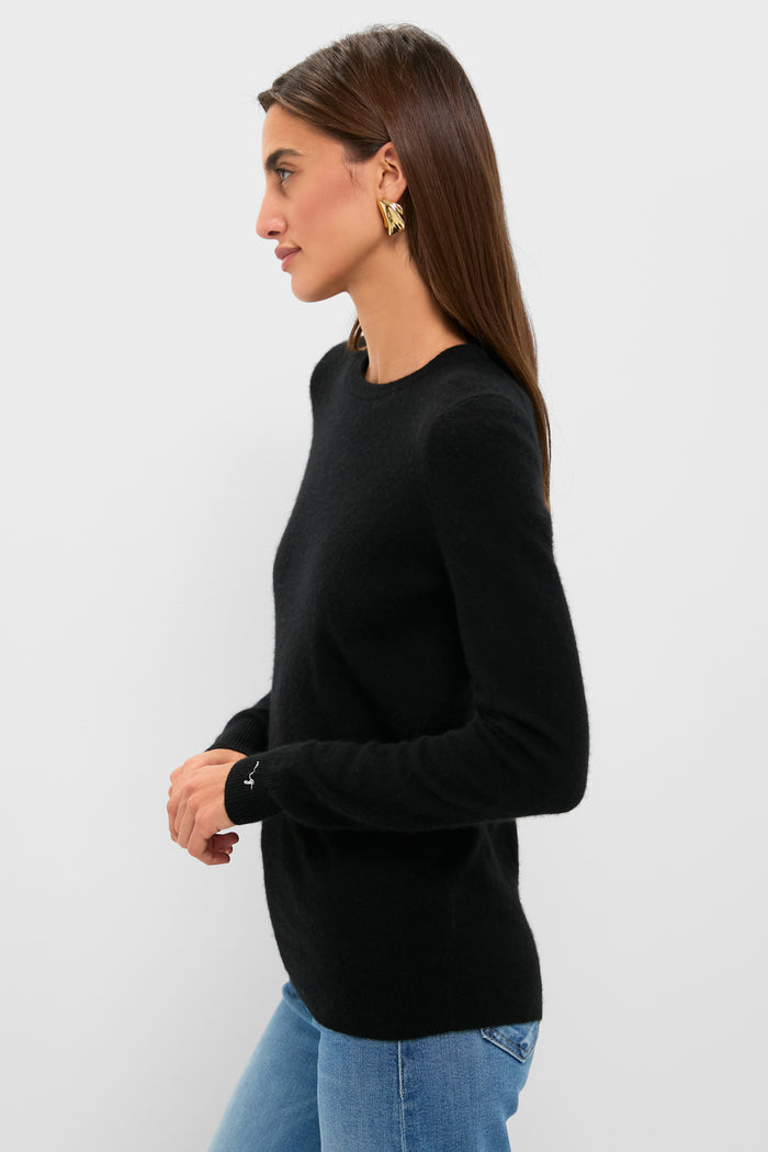 Black Cashmere Elizabeth Crewneck