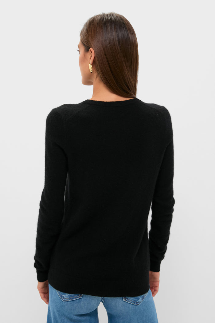 Black Cashmere Elizabeth Crewneck