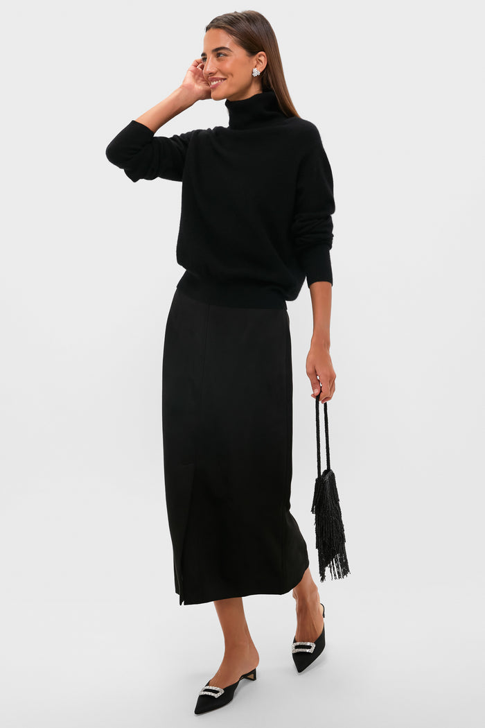 Black Cashmere Evelyn Turtleneck