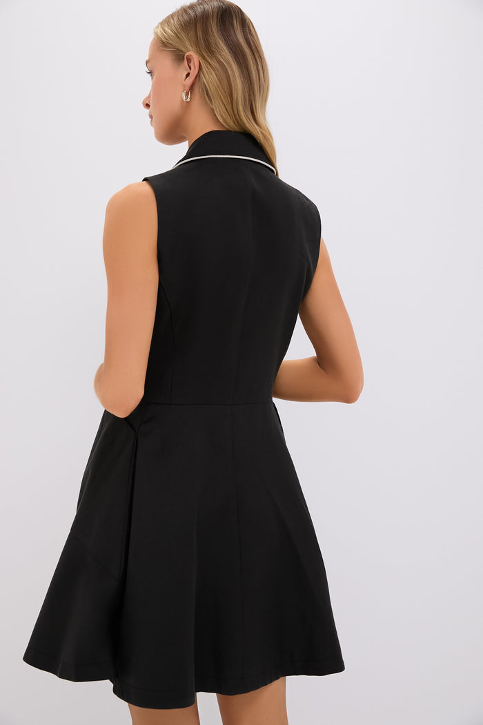 Black Linen Ruby Dress