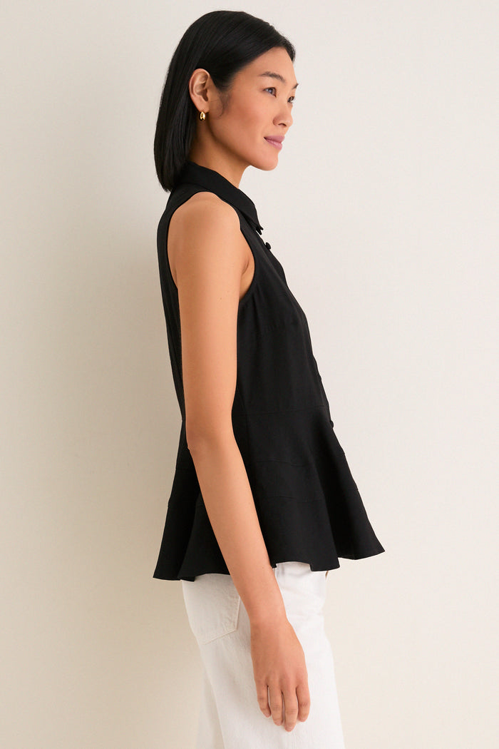 Black Sleeveless Ashlen Blouse