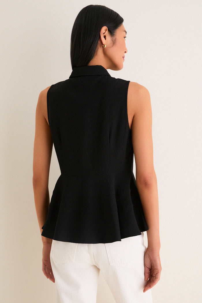 Black Sleeveless Ashlen Blouse