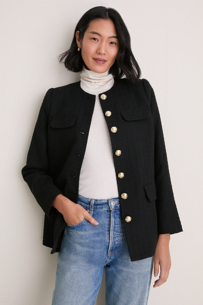 Black Tweed Jennings Jacket