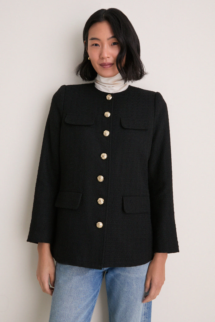 Black Tweed Jennings Jacket