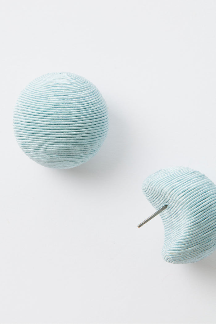 Blue Silk Casey Studs