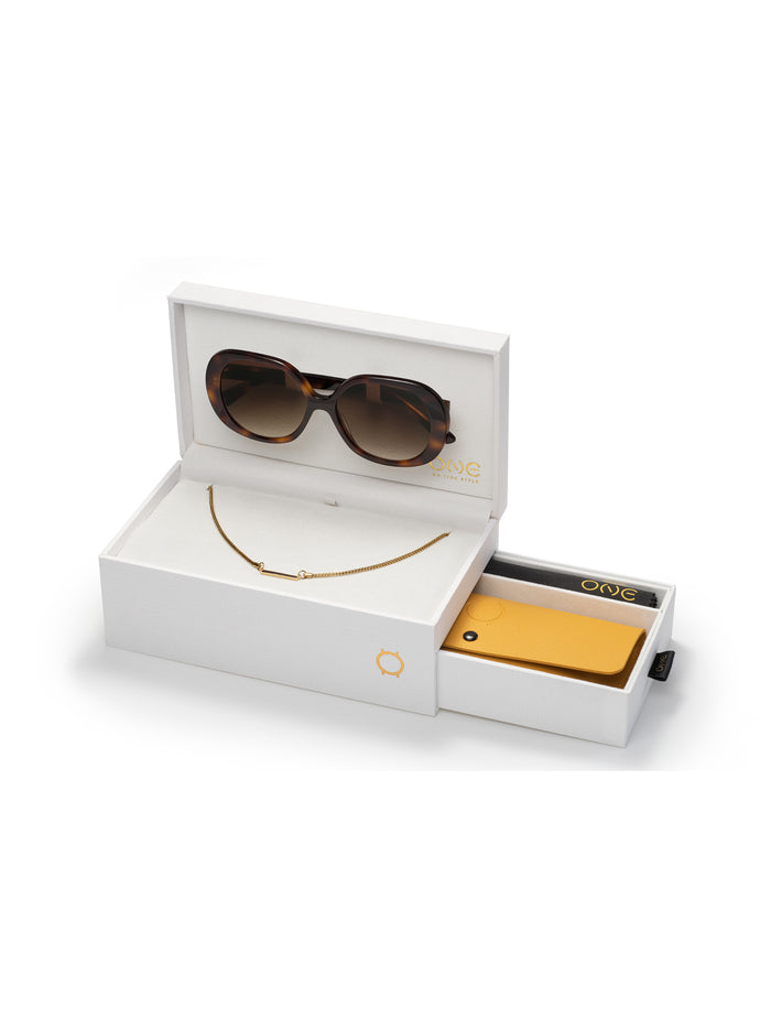 Óculos de sol One Box Powerful Castanho - OSBHS4551TCC321H