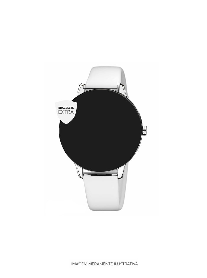 Bracelete Silicone Smartwatch One Branco - OSWB01B