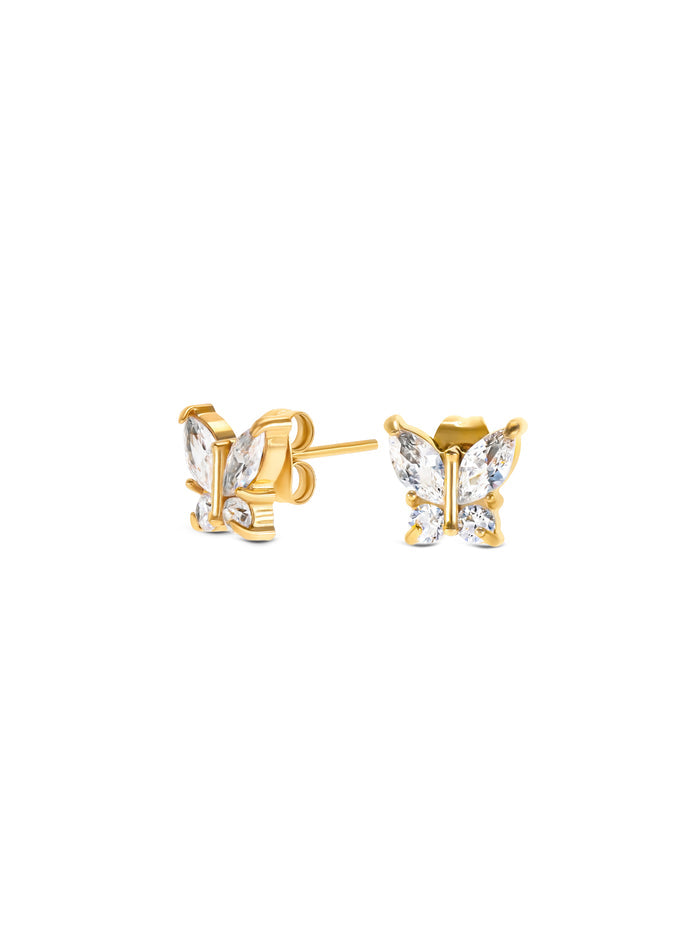Brincos One Butterfly Crystal - OJBE03G