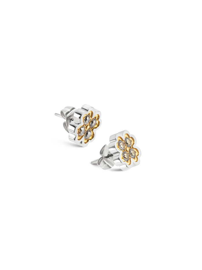 Brincos One Lucky Flower Crystal - OJLFE04SG