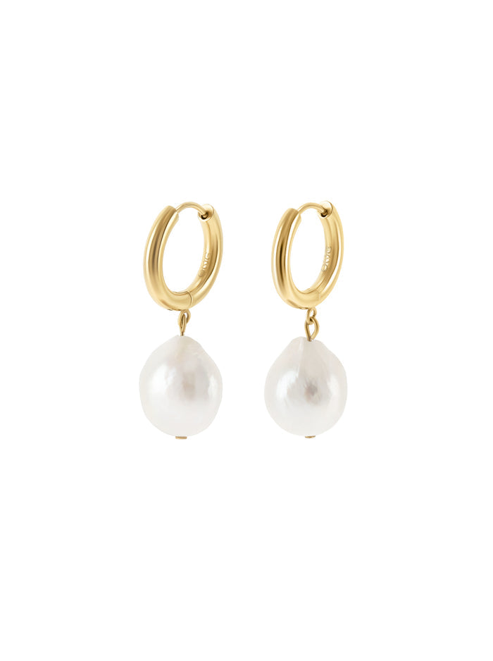 Brincos One Pearly Hoops - OJEEP07G