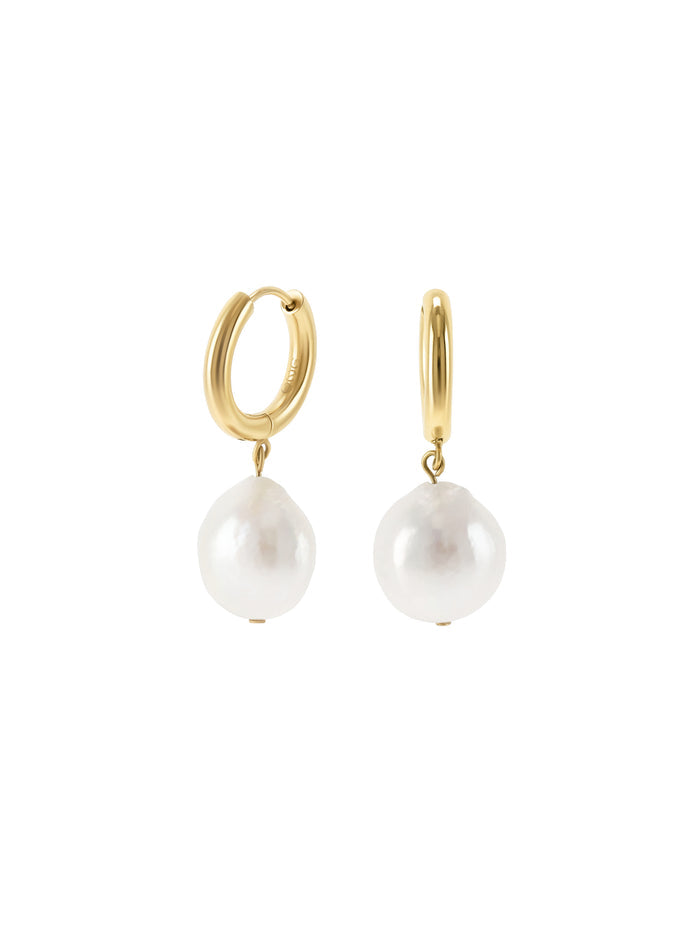 Brincos One Pearly Hoops - OJEEP07G