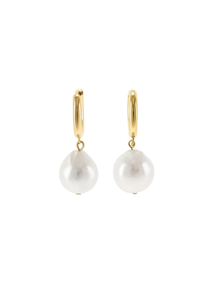 Brincos One Pearly Hoops - OJEEP07G