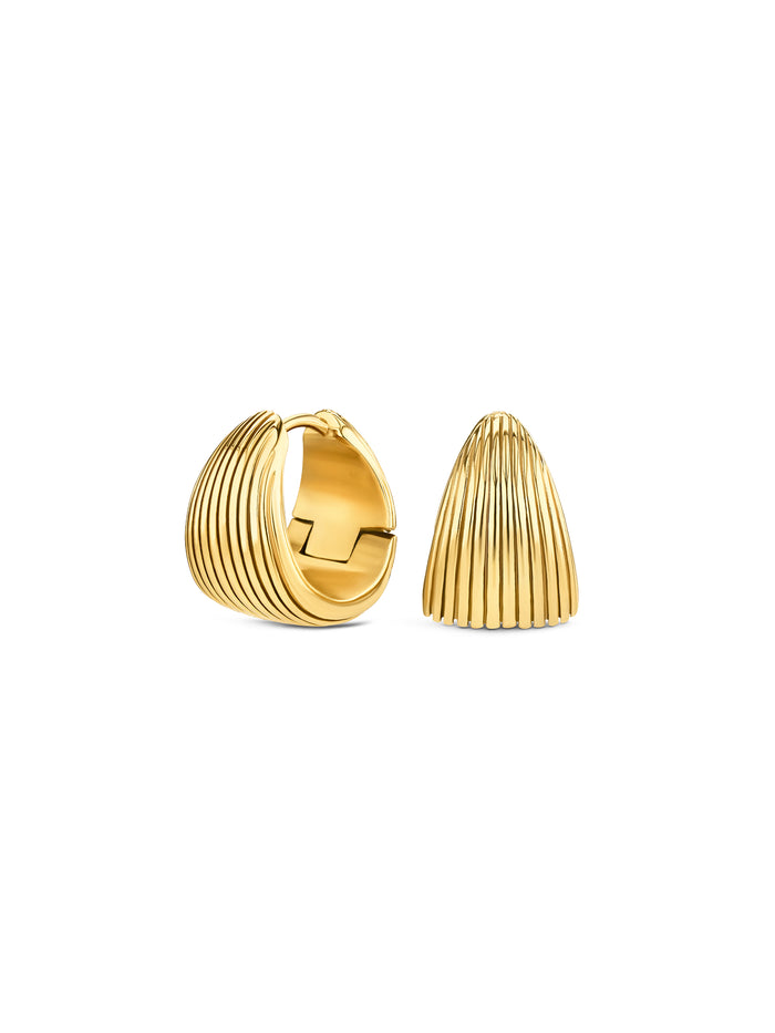 Brincos One Plissé Hoop Bold