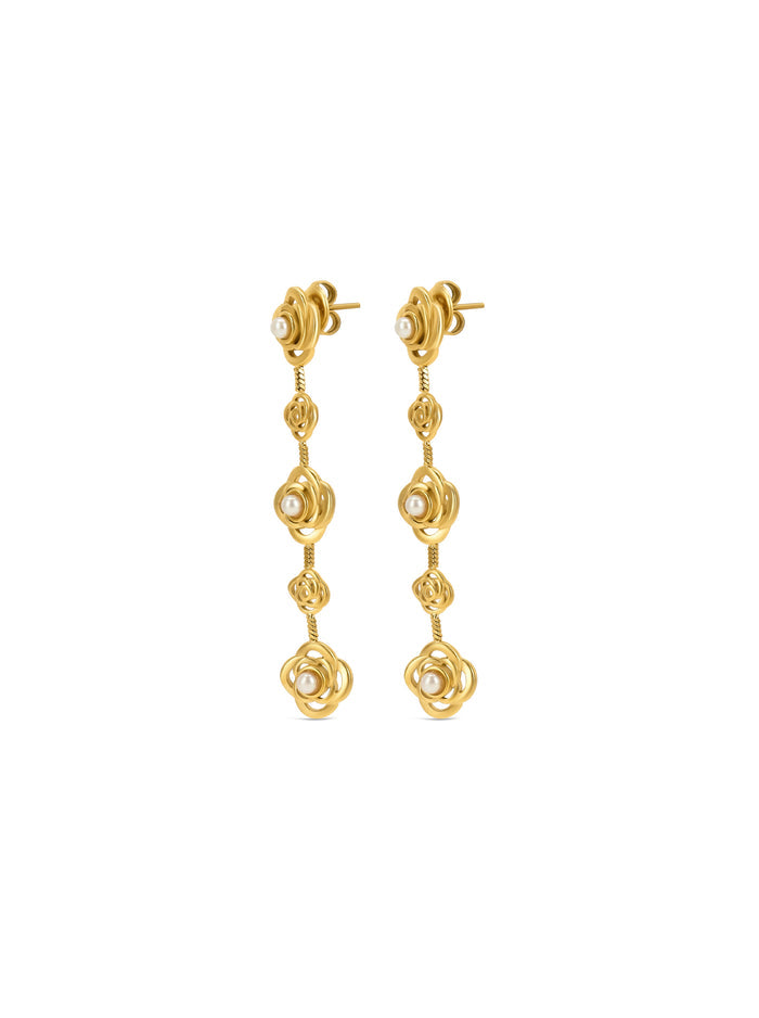Brincos One Rose Pearl Long - OJRE03D
