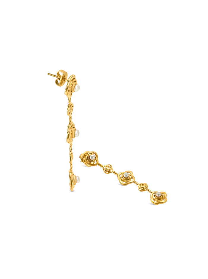 Brincos One Rose Pearl Long - OJRE03D