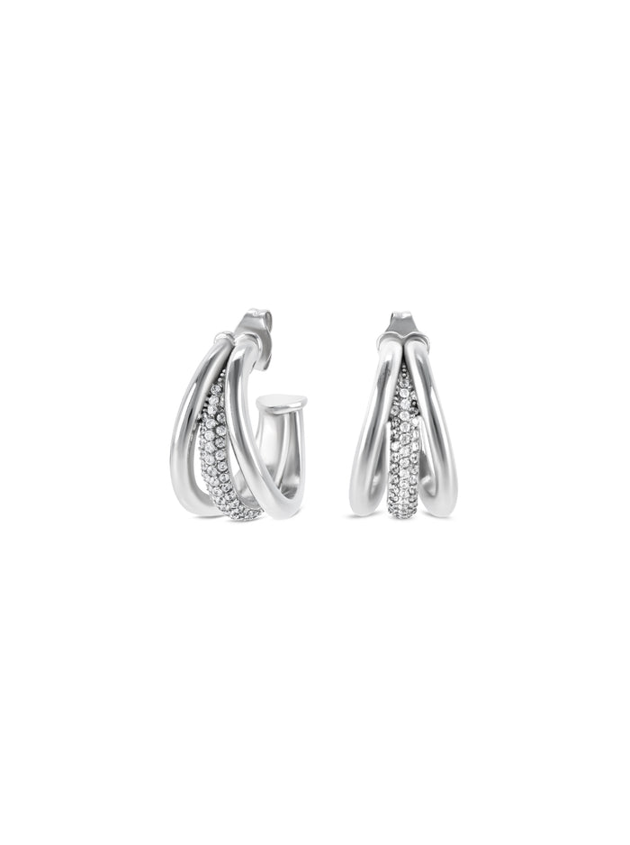 Brincos One Silver Frost Crystal - OJSFE02S