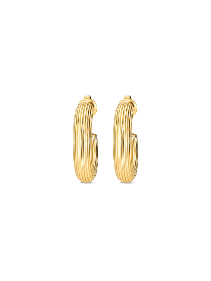 Brincos One Senhora Texture Gold - OJEEP74G