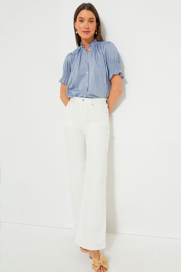 Chambray Polka Dot Marnie Top