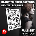 Clary Fray - Shadowhunters | READY TO PRINT .PDF TATTOOS | FULL SET - AlunaCreates