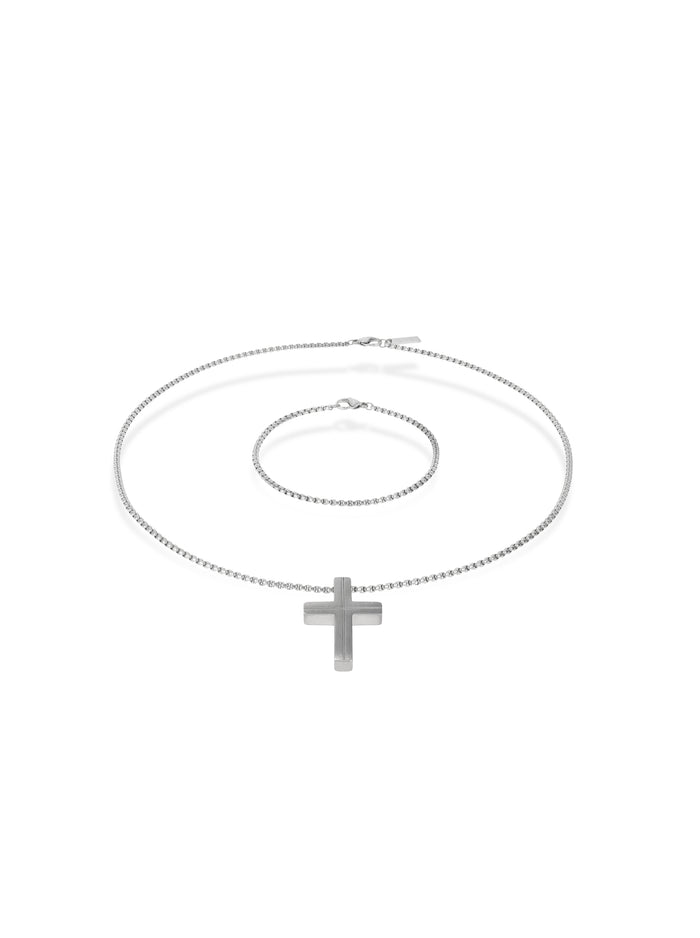 Colar 2 em 1 One Men Crossed - OAMN3203SS