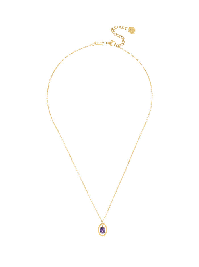 Colar One Birthstone Fevereiro - Sabedoria - OJNN37G