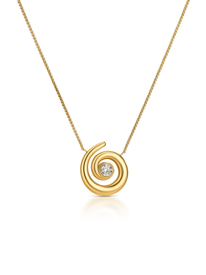 Colar One Senhora Chess Spiral Gold - OJCHN01G