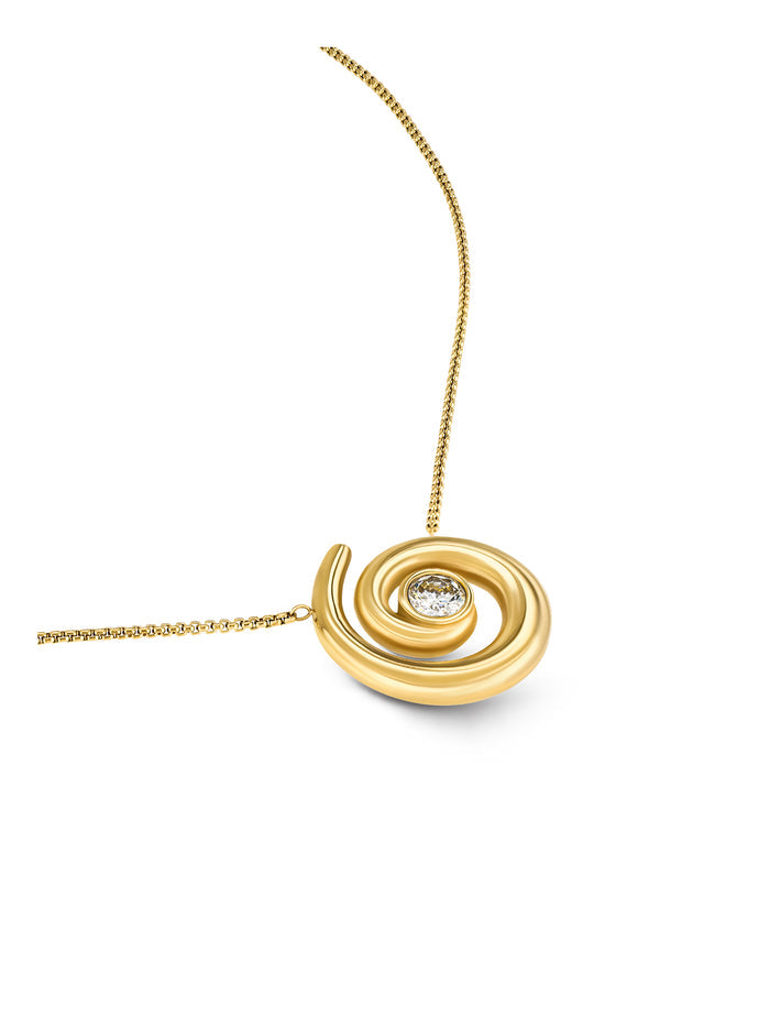 Colar One Senhora Chess Spiral Gold - OJCHN01G
