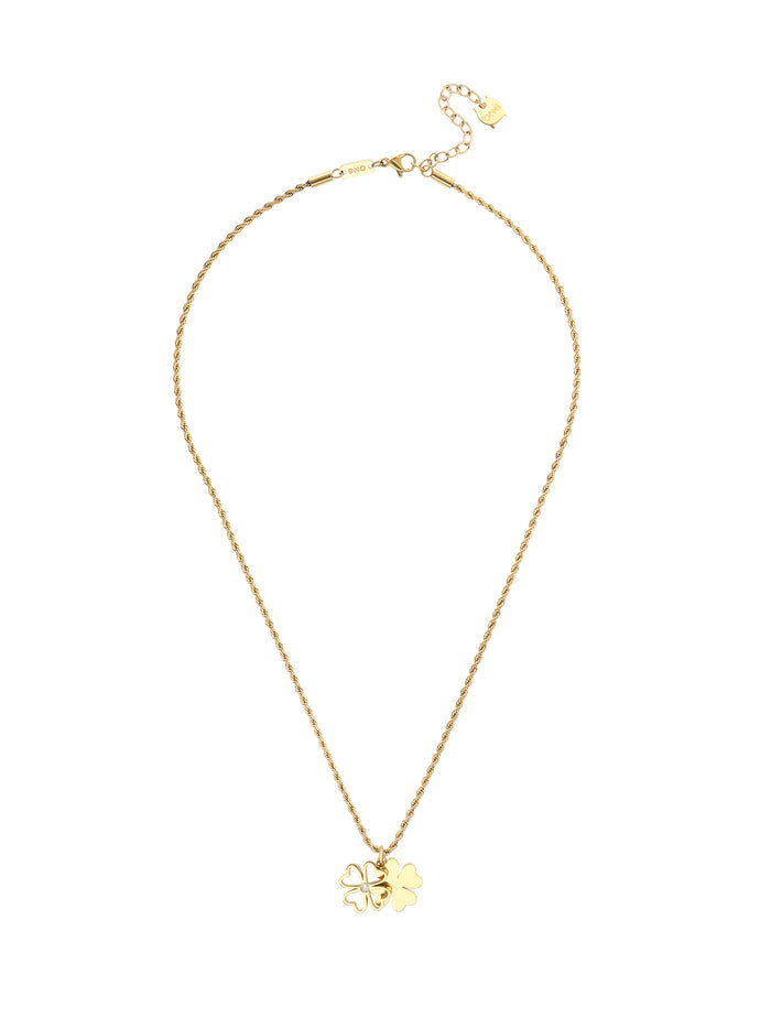 Colar One Lucky Flower Crystal Gold