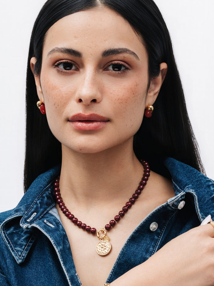 Colar One Neckmess Carmela Red Flame