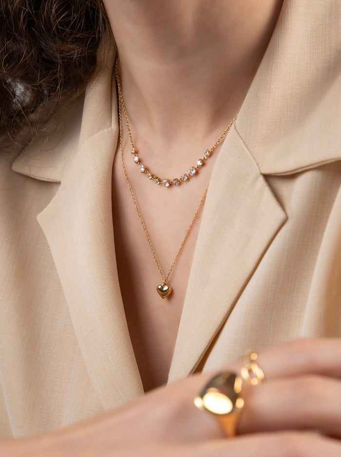 Colar One Neckmess Heart Gold - OJNN28G