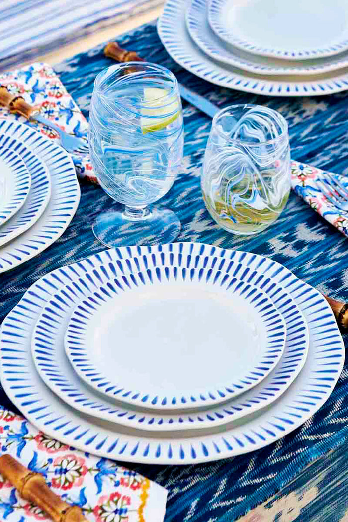 Delft Blue Sitio Stripe Dinner Plate