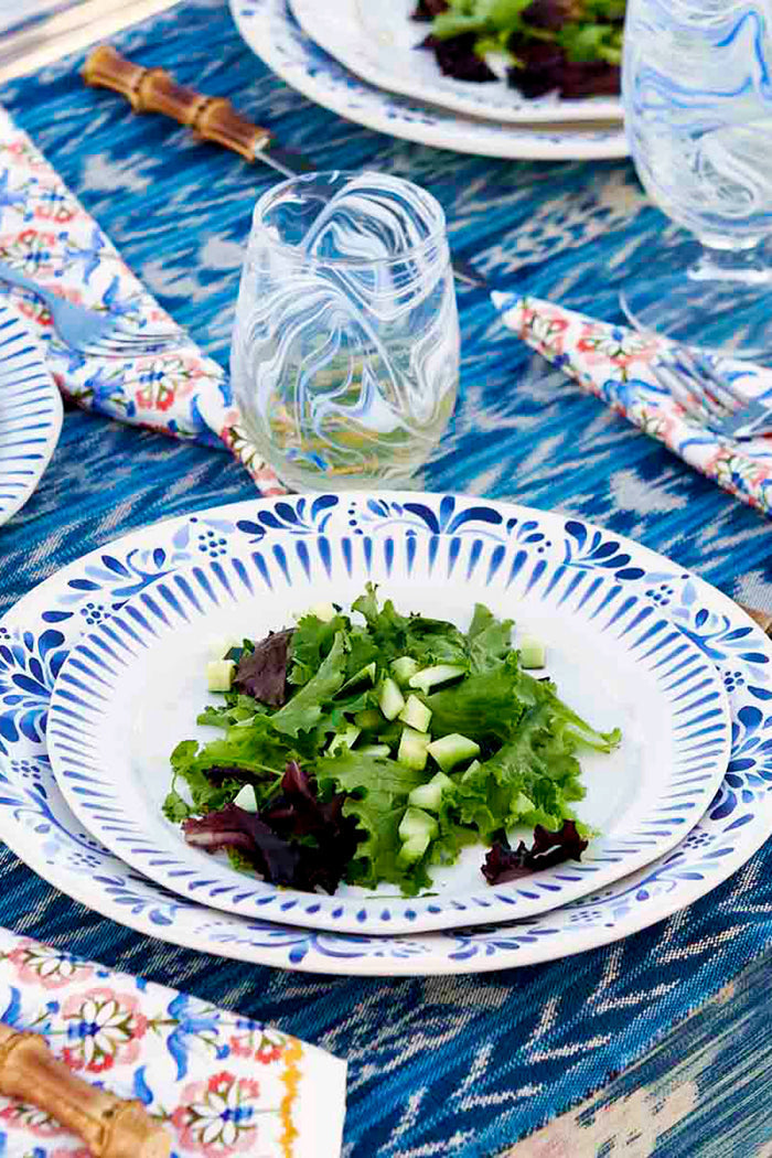 Delft Blue Sitio Stripe Salad Plate