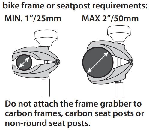 DESTINATION E REMOVEABLE LOCKING FRAME GRABBER - LONG LENGTH Hollywood Racks Accessories