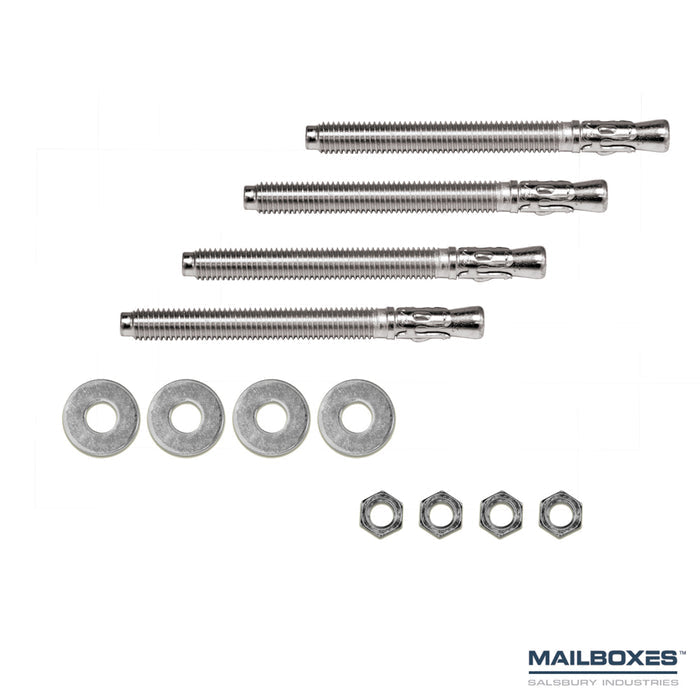Expansion Wedge Anchor Pedestal Mounting Kit - to Install Pedestal to Existing Concrete - for Universal Pedestal
