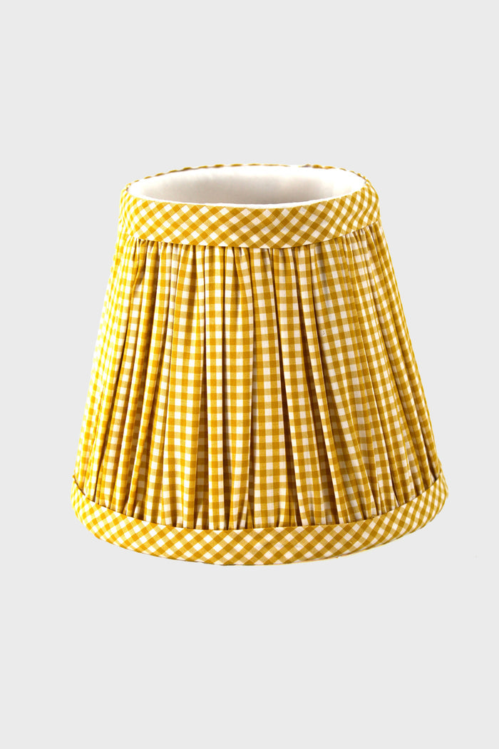 Gold Gingham Zafferano Lampshade