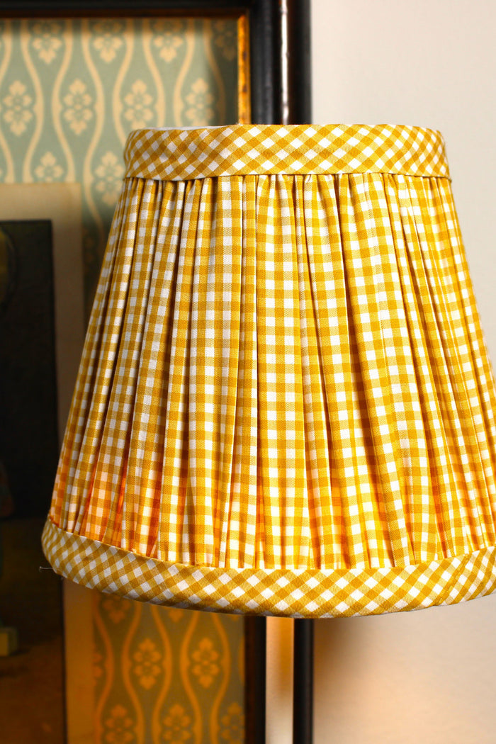 Gold Gingham Zafferano Lampshade