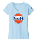 Gulf Vintage Ladies Blue V-Neck Tee
