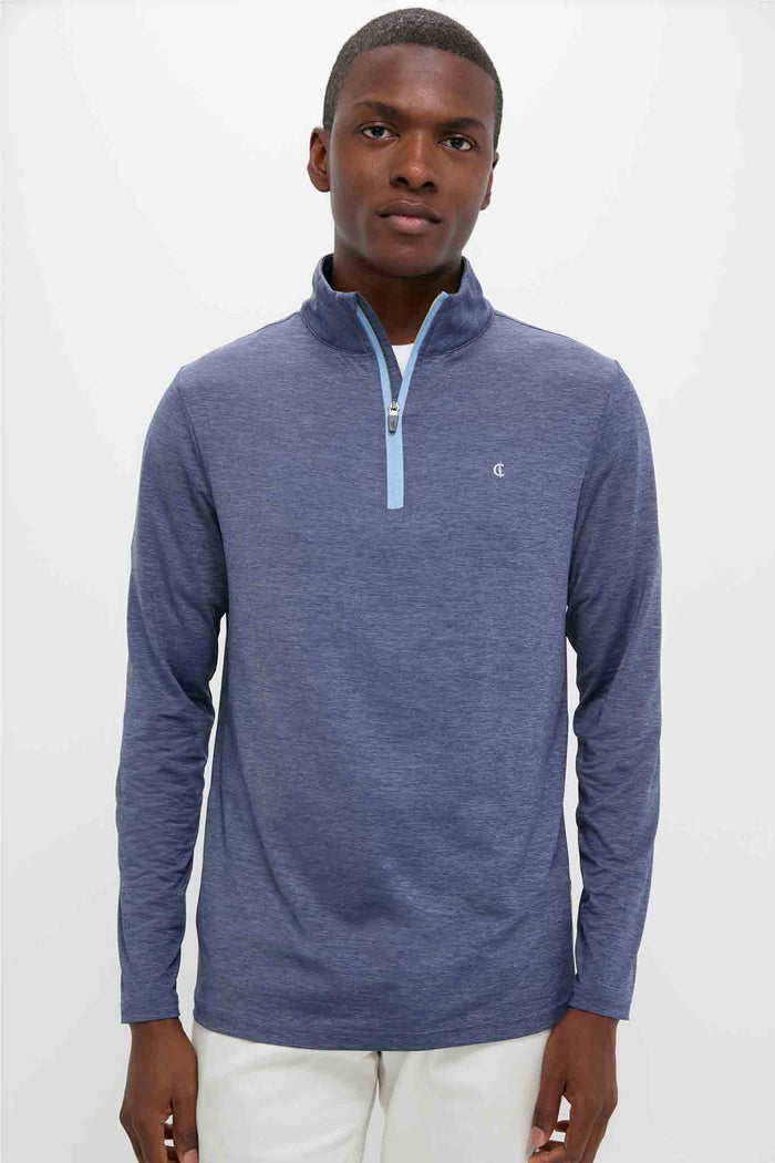 Heathered Navy Featherweight Performance Pullover