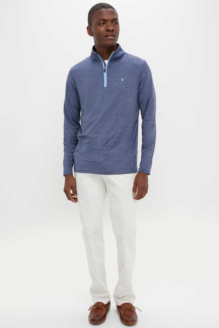 Heathered Navy Featherweight Performance Pullover