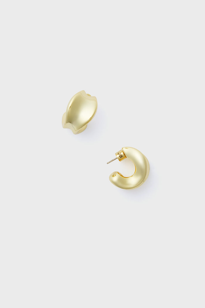 High Polish Gold Chunky Doune Hoops