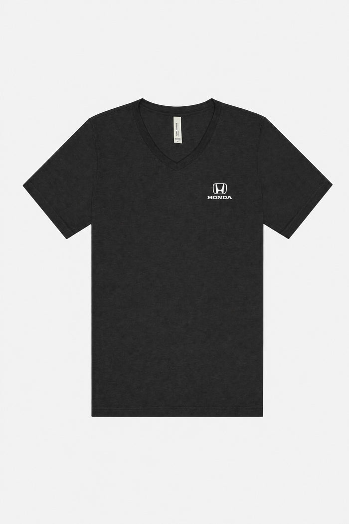 Honda Racing Tri-Blend Vneck Tee Charcoal