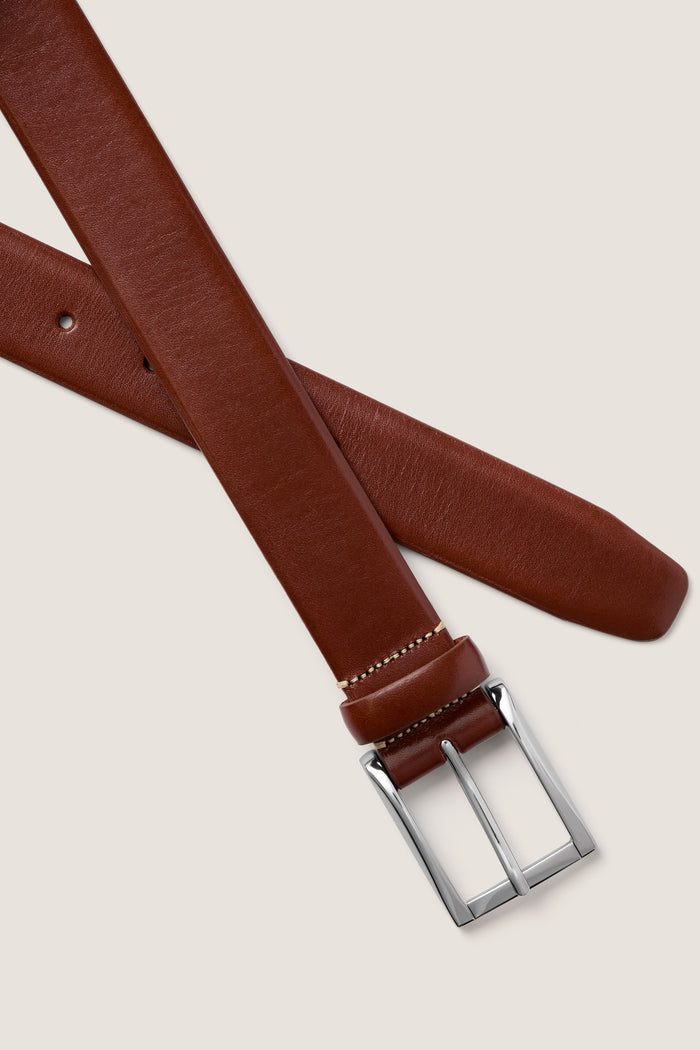 Honey Maple Lorenzo 32mm Dropped Edge Leather Belt